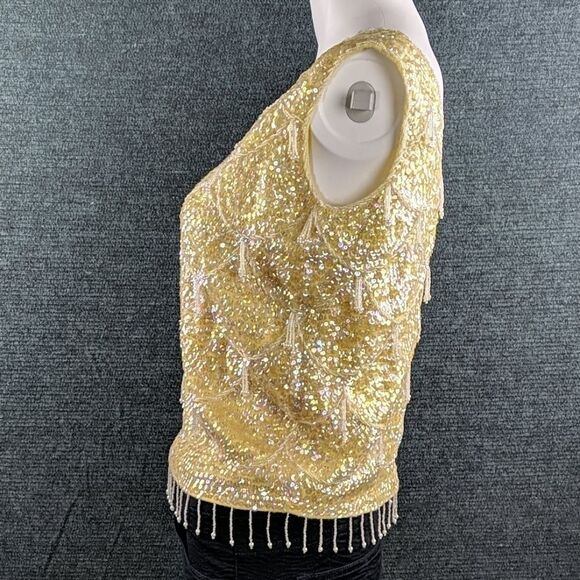 Vintage 60's Sequined Beaded Sweater Tank Top EUC! - Picture 6 of 15